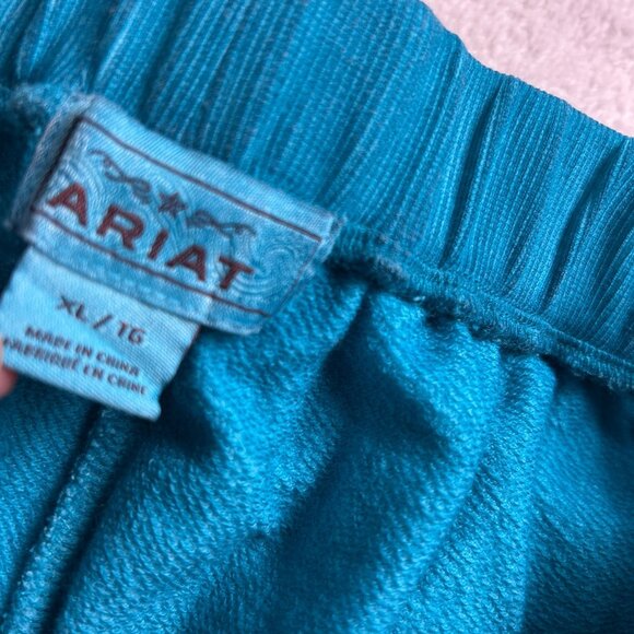Ariat Womens Turquoise Lounge Sun kissed Shorts XL Elastic Waistband Pockets - Picture 3 of 9